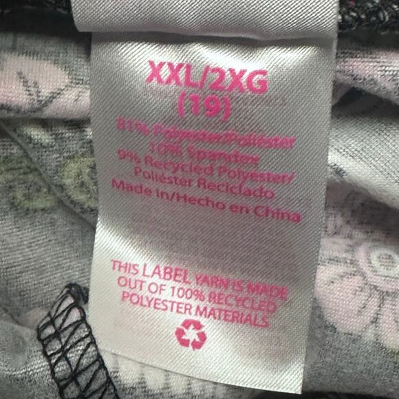 NoBo Womens Sugar Skull High Rise Halloween Sueded Leggings Soft 2XL XXL/19 - Picture 6 of 9